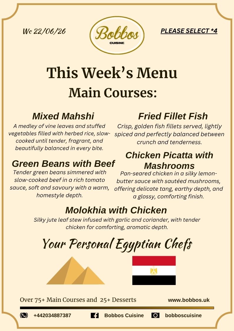 Menu Wc 22 June 2026