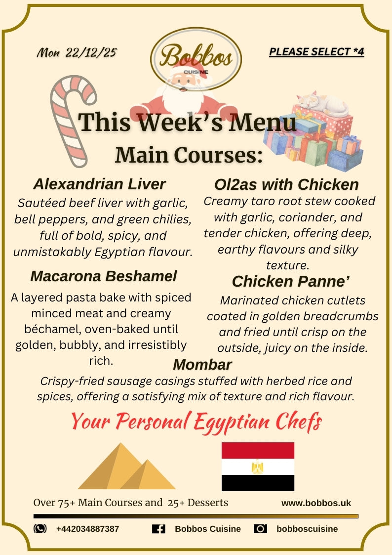 Menu Wc 22 December 2025