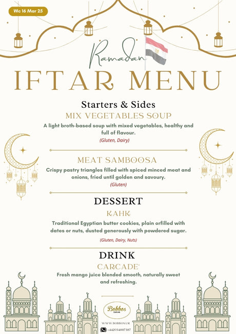 Menu Wc 16 March 2026