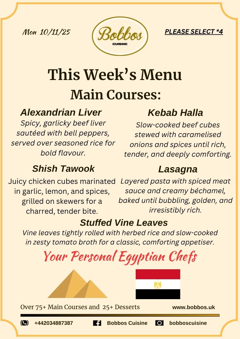 Menu Wc 10th November 2025