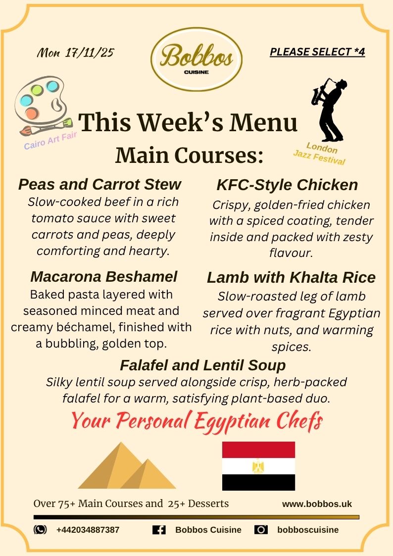 Menu Wc 17th November 2025