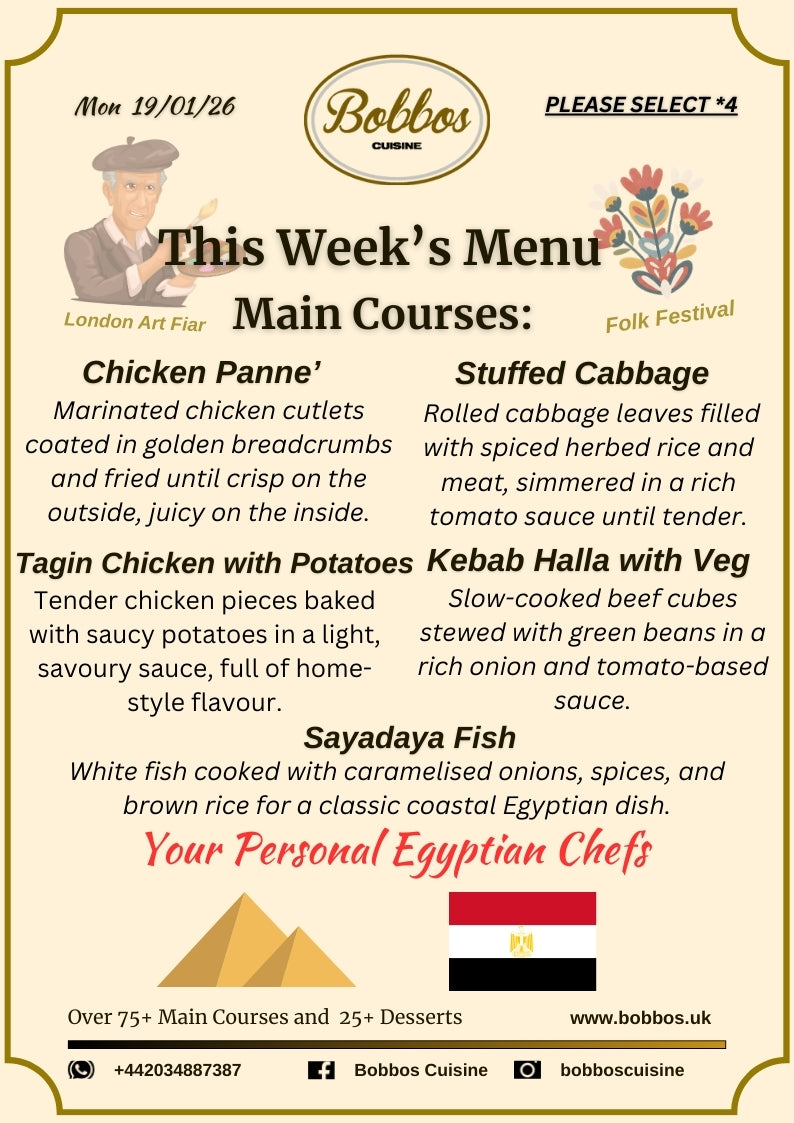 Menu Wc 19 January 2026