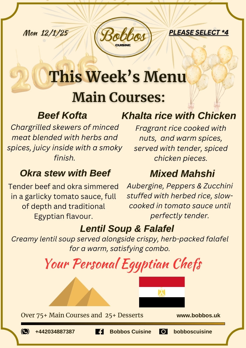 Menu Wc 12 January 2026