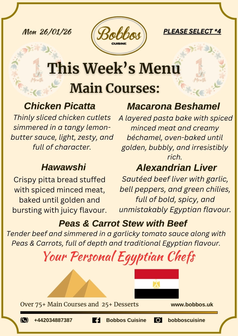 Menu Wc 26 January 2026