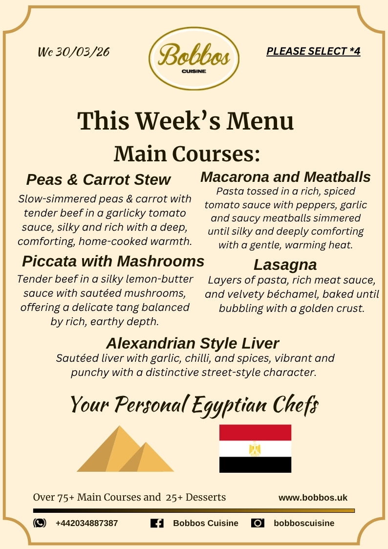 Menu Wc 30 March 2026